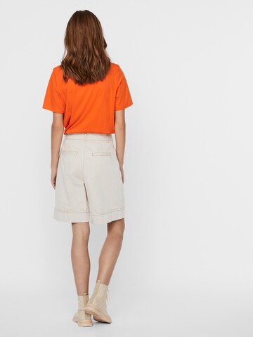 VERO MODA Zvonové kalhoty Kalhoty se sklady v pase 'Fiona' – béžová
