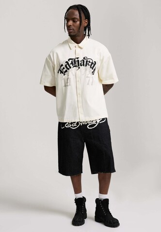 Ed Hardy Классический крой Рубашка в Бежевый