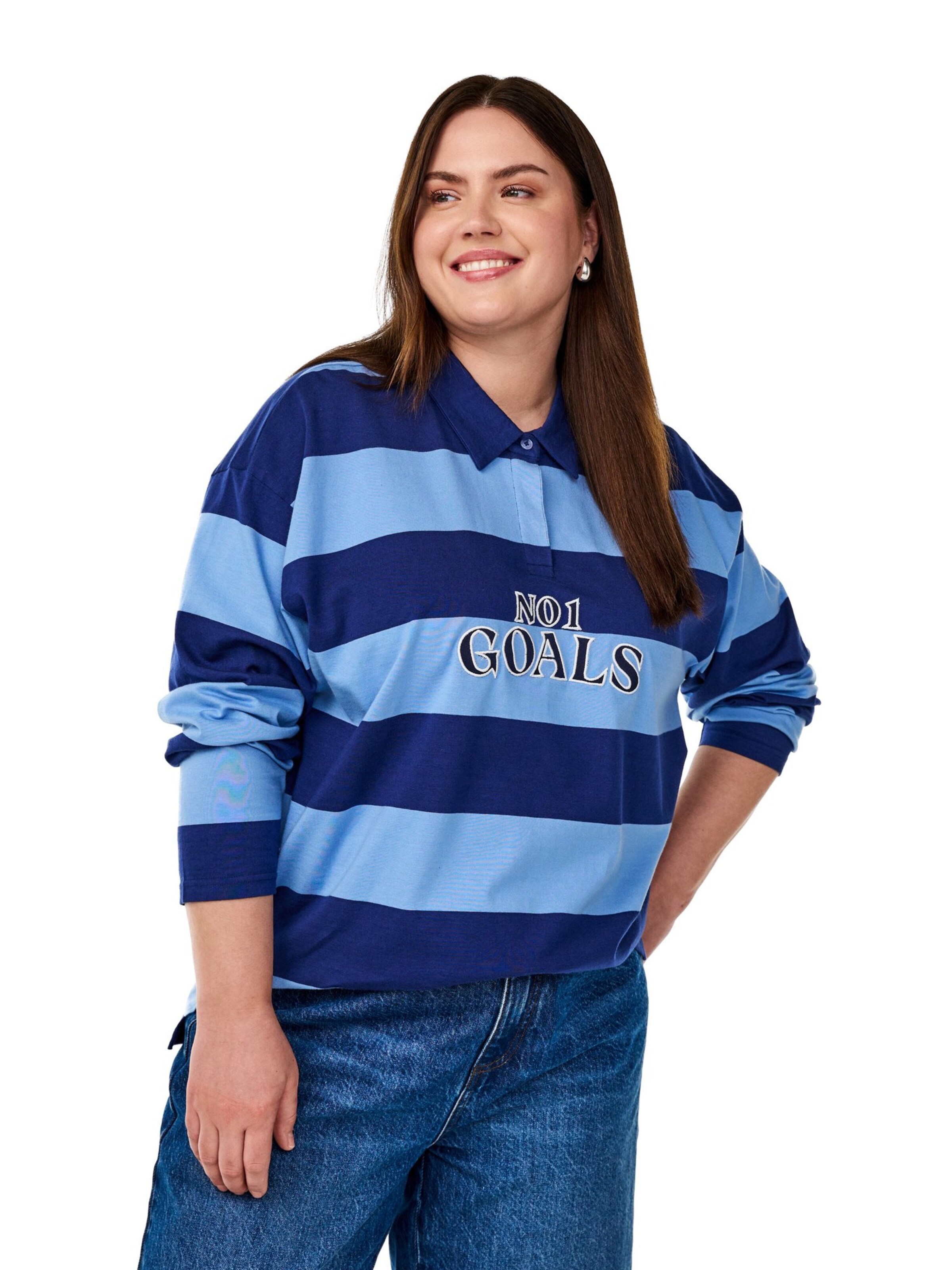 Zizzi Μπλουζάκι 'Enilla' σε μπλε: μπροστά