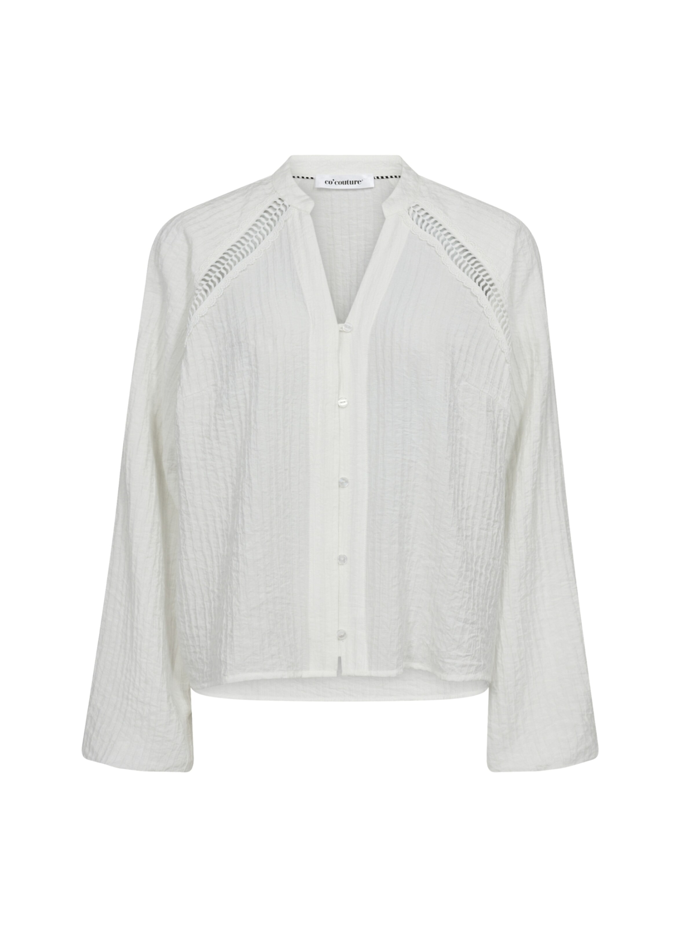 Chemisier 'Shina' co'couture en blanc : devant