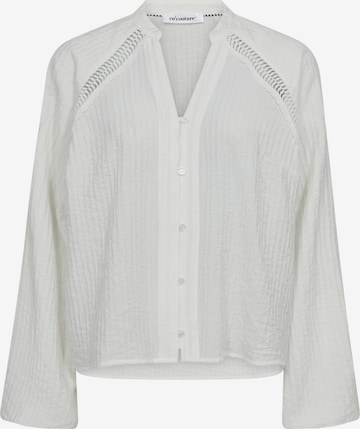 Chemisier 'Shina' co'couture en blanc : devant