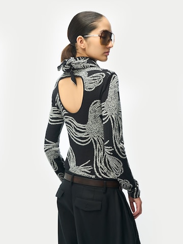 GOBI Cashmere Pullover 'Rope Knot'‌‌‌ in Schwarz