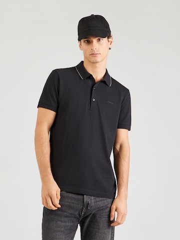 Tricou 'Paule 4' de la BOSS Green pe negru: față