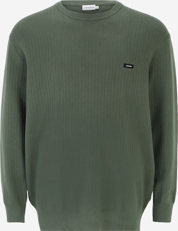 Calvin Klein Big & Tall Sweater in Green: front