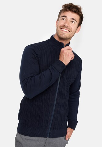 INDICODE JEANS Knit Cardigan 'Cason' in Blue