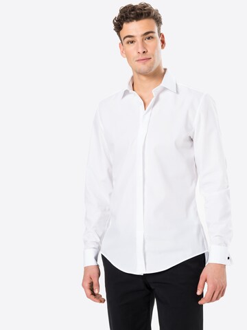 SEIDENSTICKER Slim fit Business Shirt in White: front