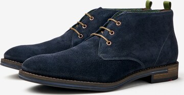 LLOYD Lace-Up Boots in Blue: front