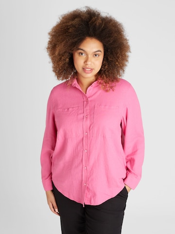 ONLY Carmakoma - Blusa 'CARO' em rosa: frente