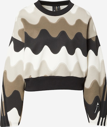 ADIDAS SPORTSWEAR - Sweatshirt de desporto 'Marimekko Future Icons' em castanho: frente