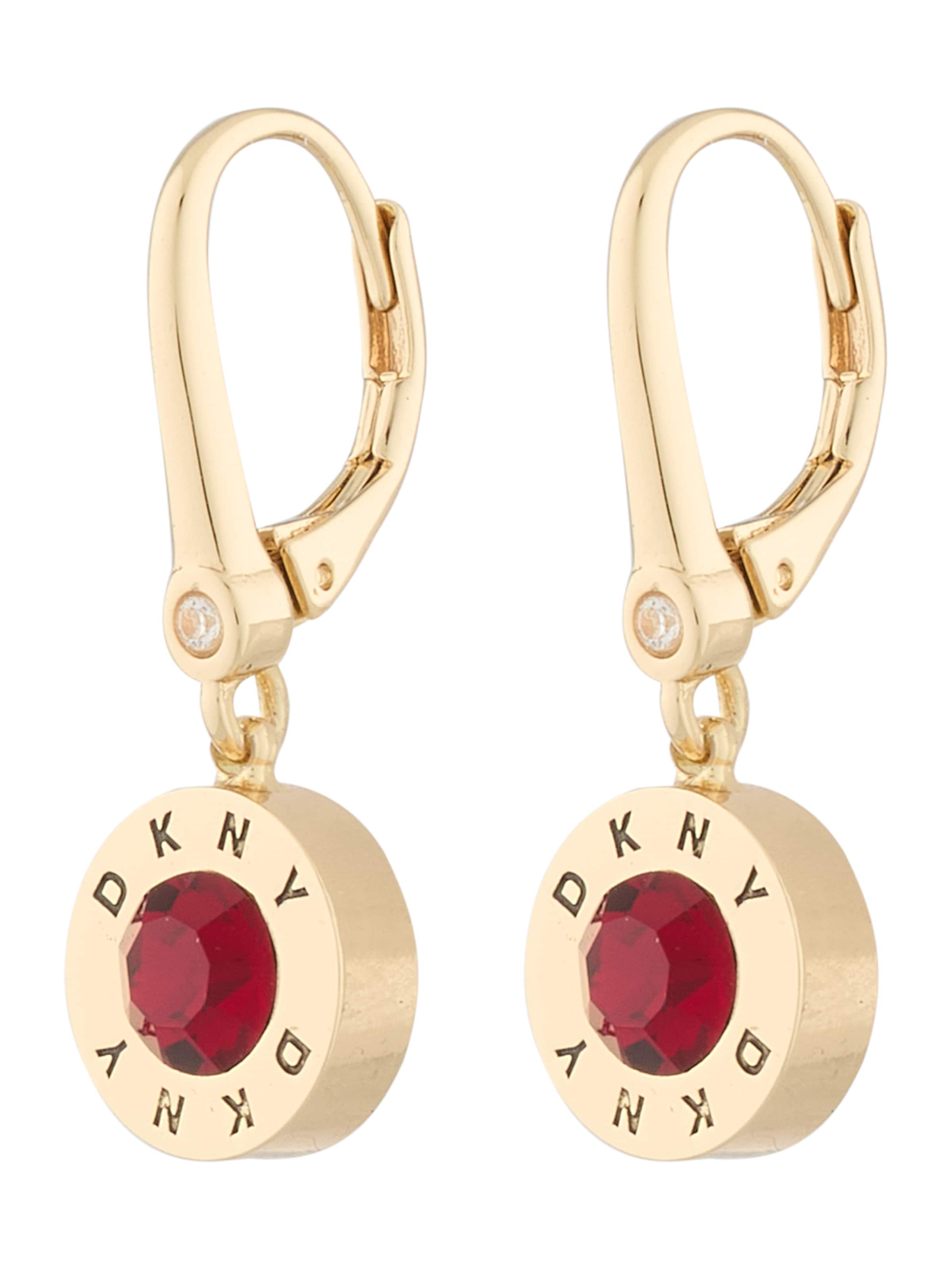 Boucles d'oreilles DKNY en or : devant
