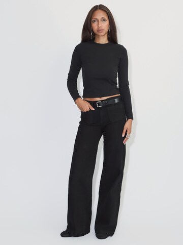 Dr. Denim Slimfit Jeans 'Drdenimzihla Mid Wide Patch Pocket'‌‌‌‌‌‌ in Schwarz