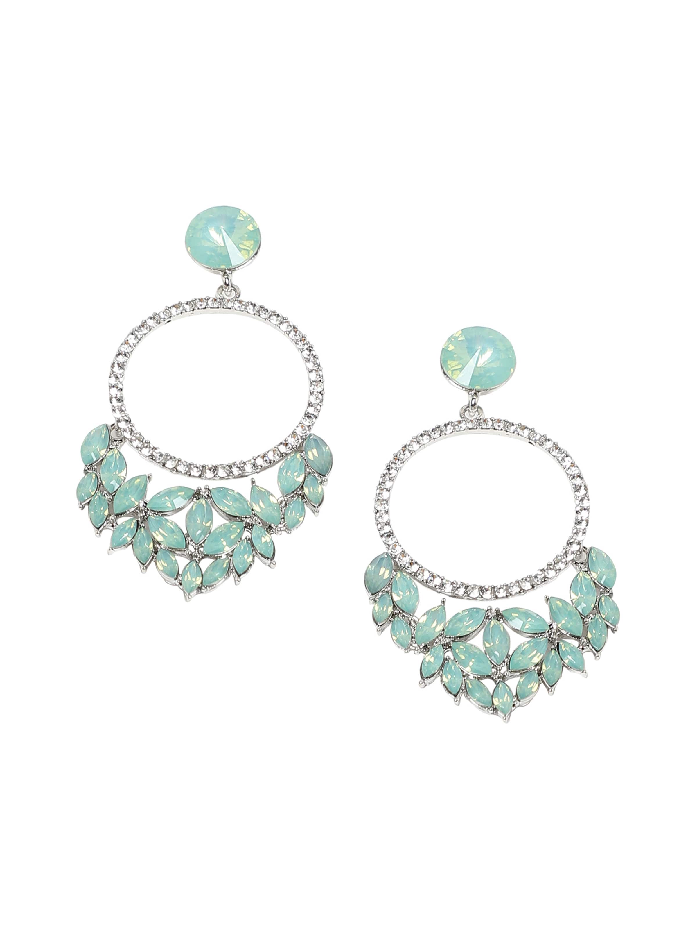 SOHI Náušnice 'Rohila' - Zelená: predná strana