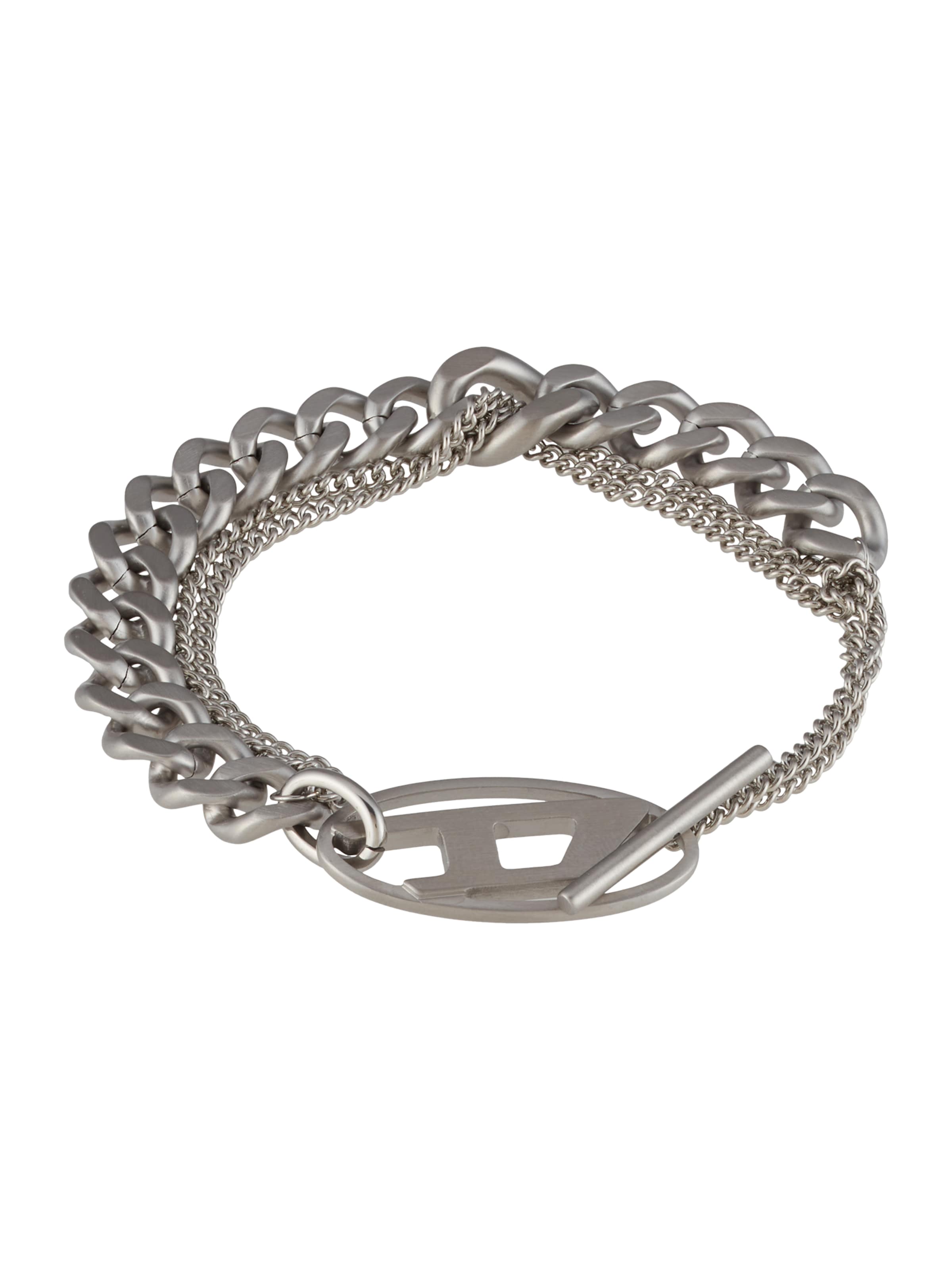 DIESEL Браслет в Серебристый: спереди