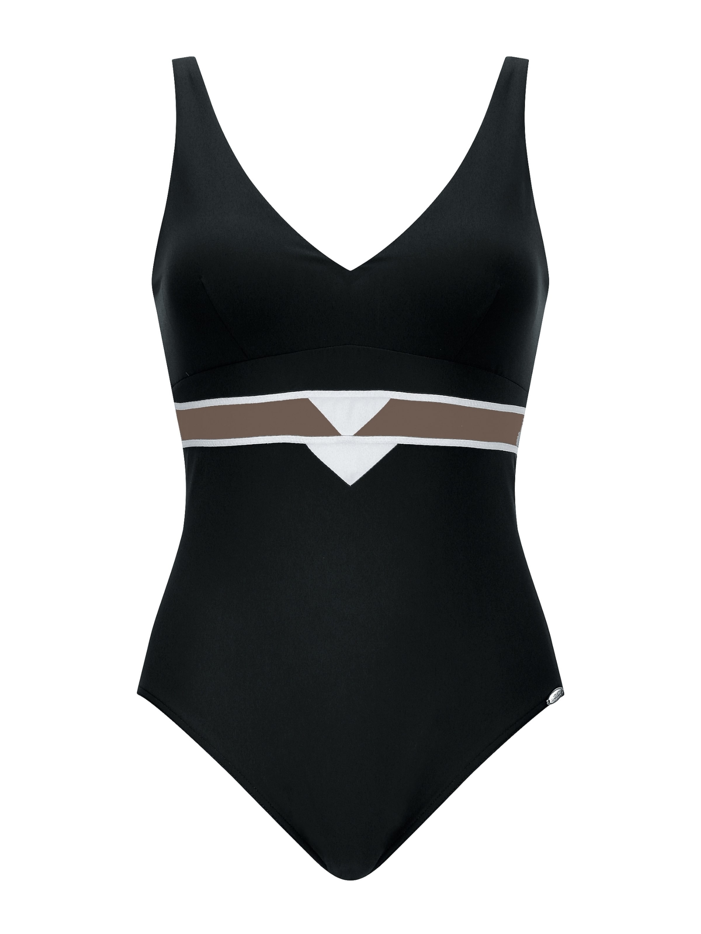 SUNFLAIR T-Shirt Badeanzug in Schwarz: Vorderseite