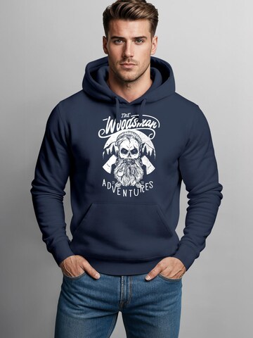 Neverless Sweatshirt 'Lumberjack' in Blue