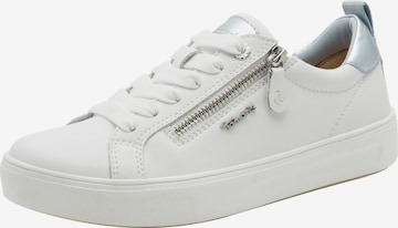 Tamaris Sneakers laag in Wit: voorkant
