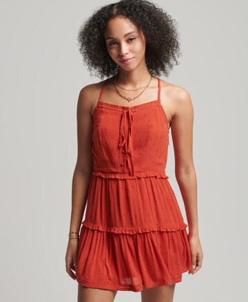 Superdry Zomerjurk in Rood: voorkant