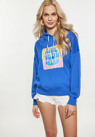 Sweat-shirt IZIA en bleu : devant