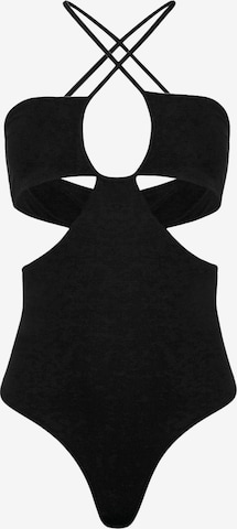 OW Collection Shirt Bodysuit 'GABI' in Black: front