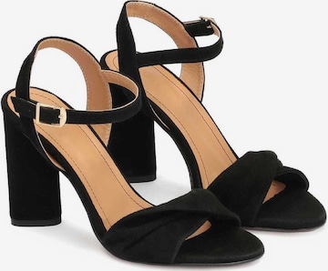 Kazar Strap Sandals in Black: front