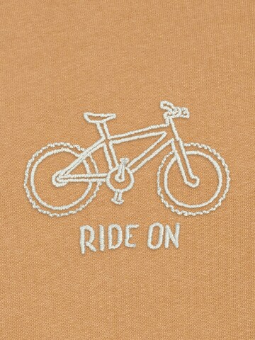 GREENBOMB Sweatshirt 'Bike Ride On' in Brown