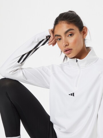 ADIDAS SPORTSWEAR Λειτουργικό μπλουζάκι 'Hyperglam Cut 3-Stripes ' σε λευκό