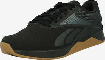 Reebok Athletic Shoes 'NANO X3' in Black: front