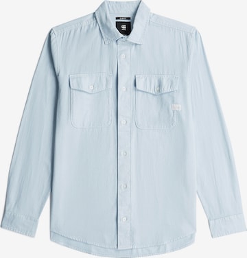 G-STAR Button Up Shirt 'Marine Slim Shirt' in Blue: front