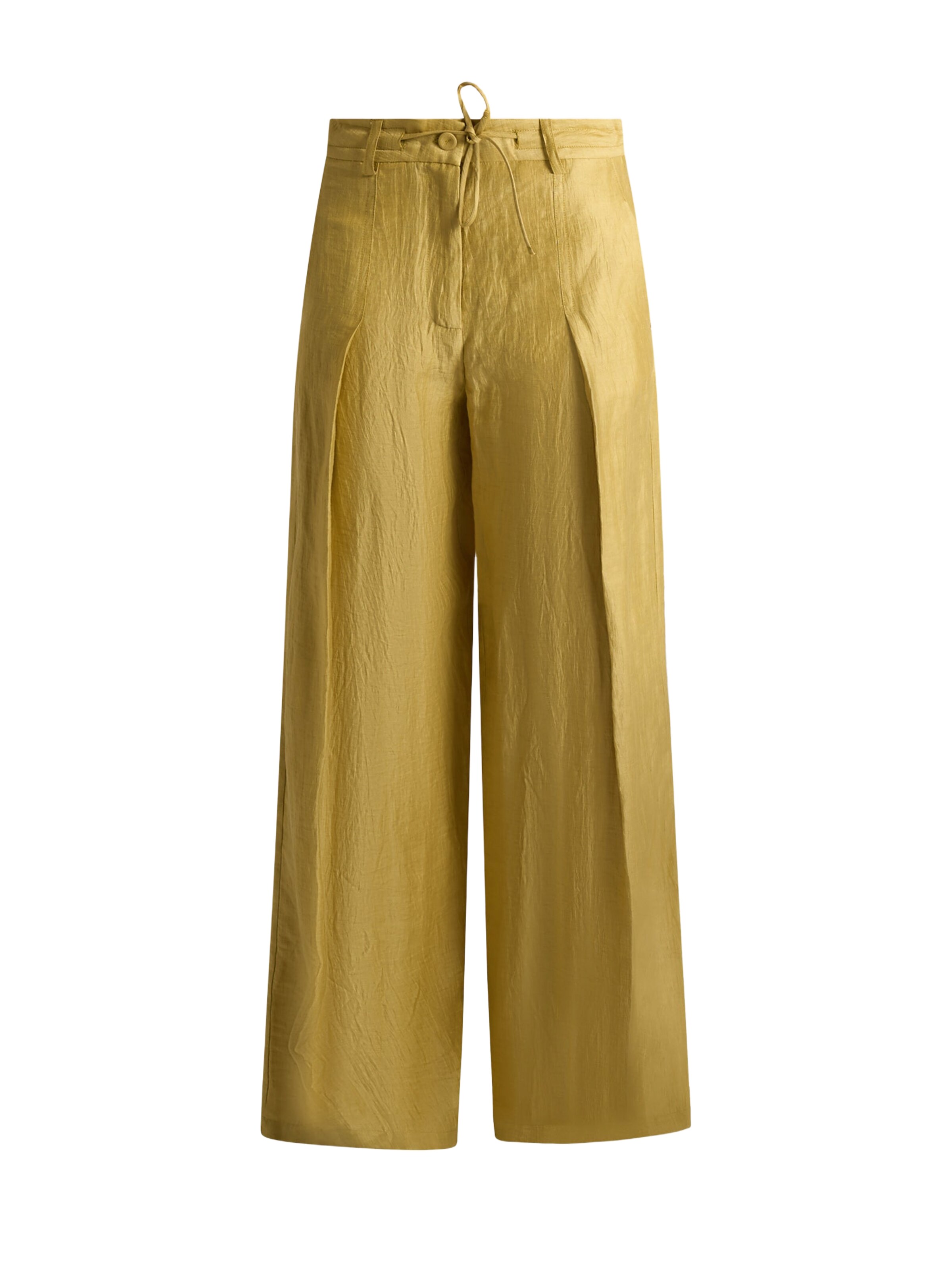 Ottod’Ame - Regular Calças em amarelo: frente