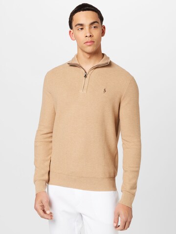 Pull-over Polo Ralph Lauren en beige : devant