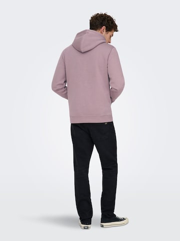 Only & Sons Sweatshirt 'ONSConnor' in Lila