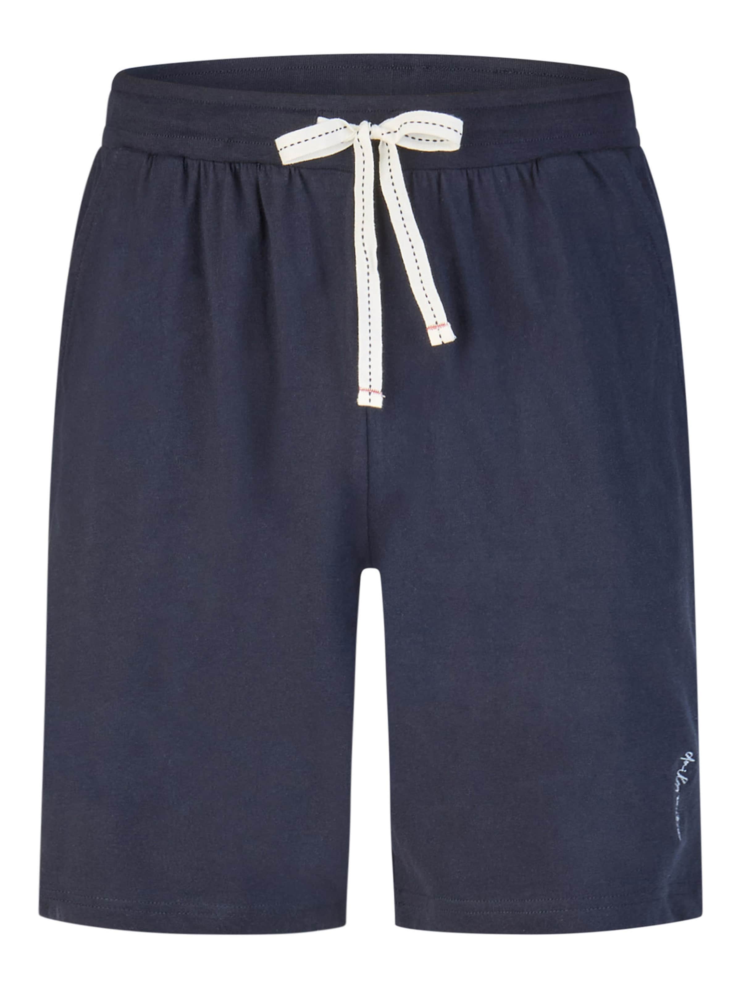 Phil & Co. Berlin Pyjama kort ' Classics ' in Blauw