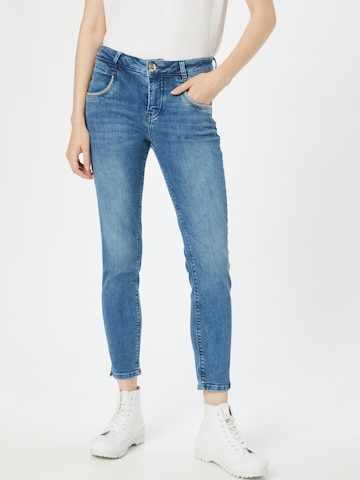 MOS MOSH Skinny Jeans i blå: framsida