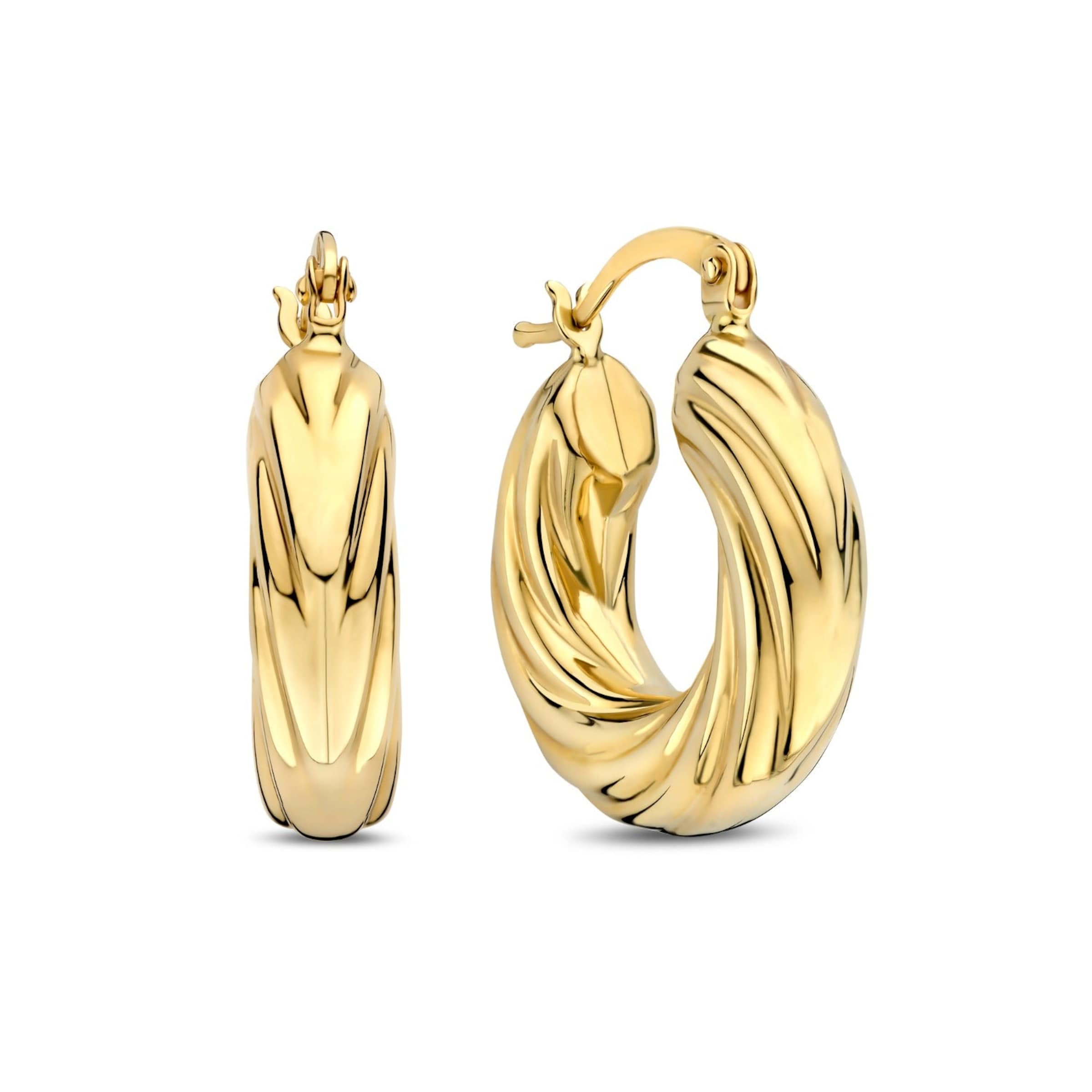 Boucles d'oreilles Isabel Bernard en or : devant