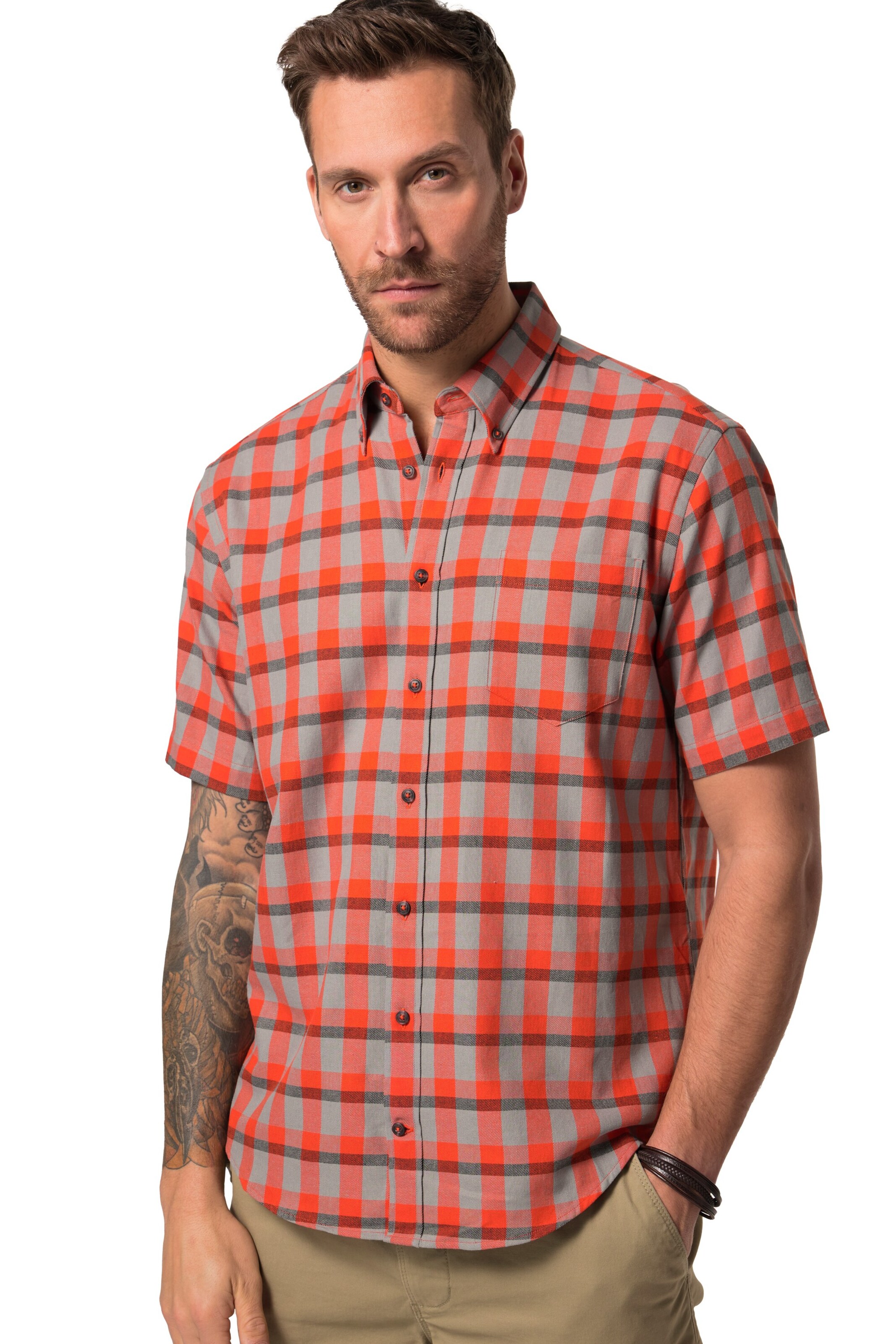 JP1880 Regular fit Button Up Shirt in Red: front