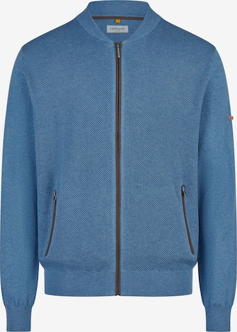 redmond Strickjacke 'Basic' in Blau: Vorderseite