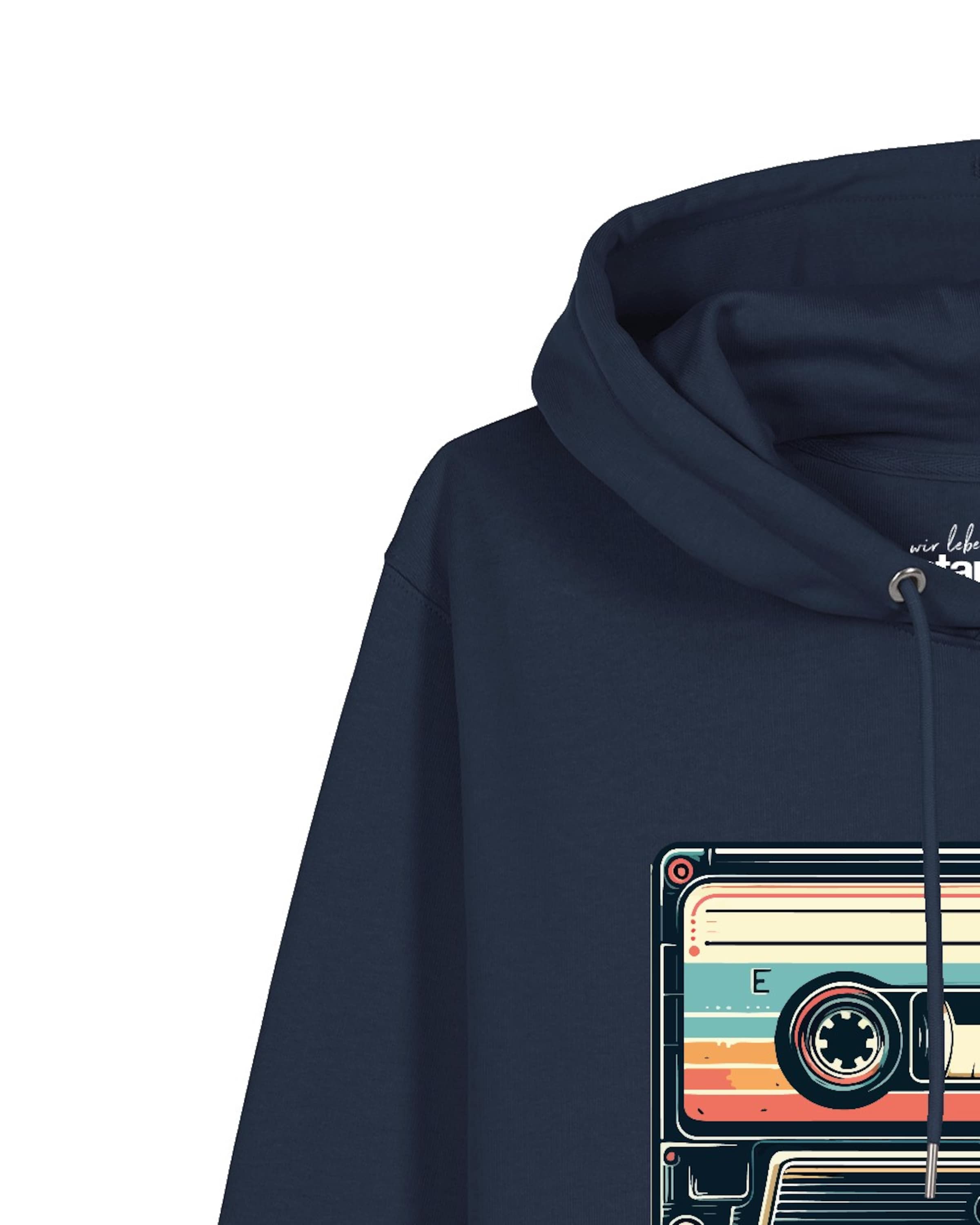 Watapparel Sweatshirt 'Retro Kassette' in Blue