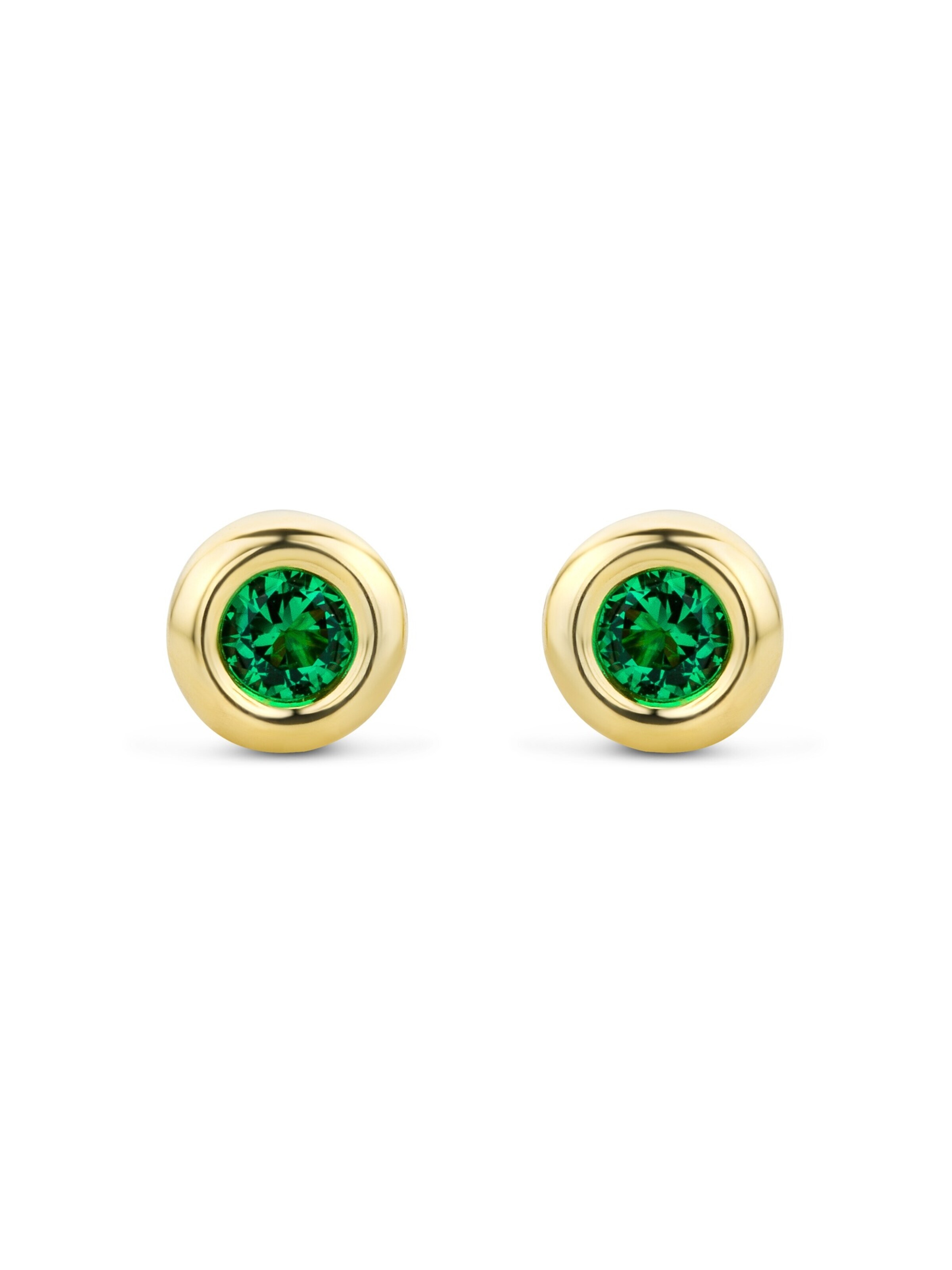 Boucles d'oreilles 'Ohrringe aus 375 Gelbgold mit Smaragd' DIAMANT LETERNEL en or