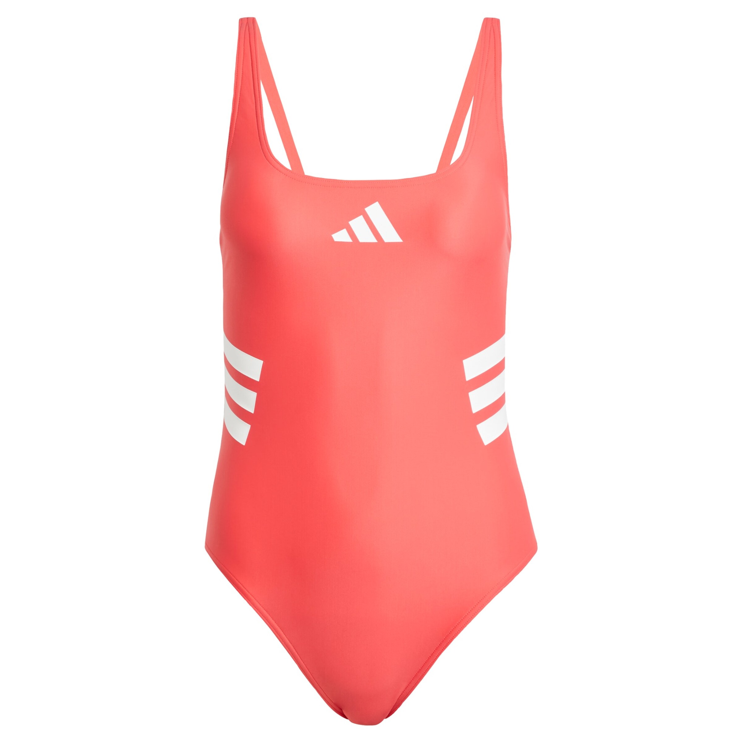 Bustier Maillot de bain sport '3-Stripes U-back' ADIDAS PERFORMANCE en rouge : devant