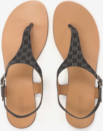 Kazar T-Bar Sandals in Black