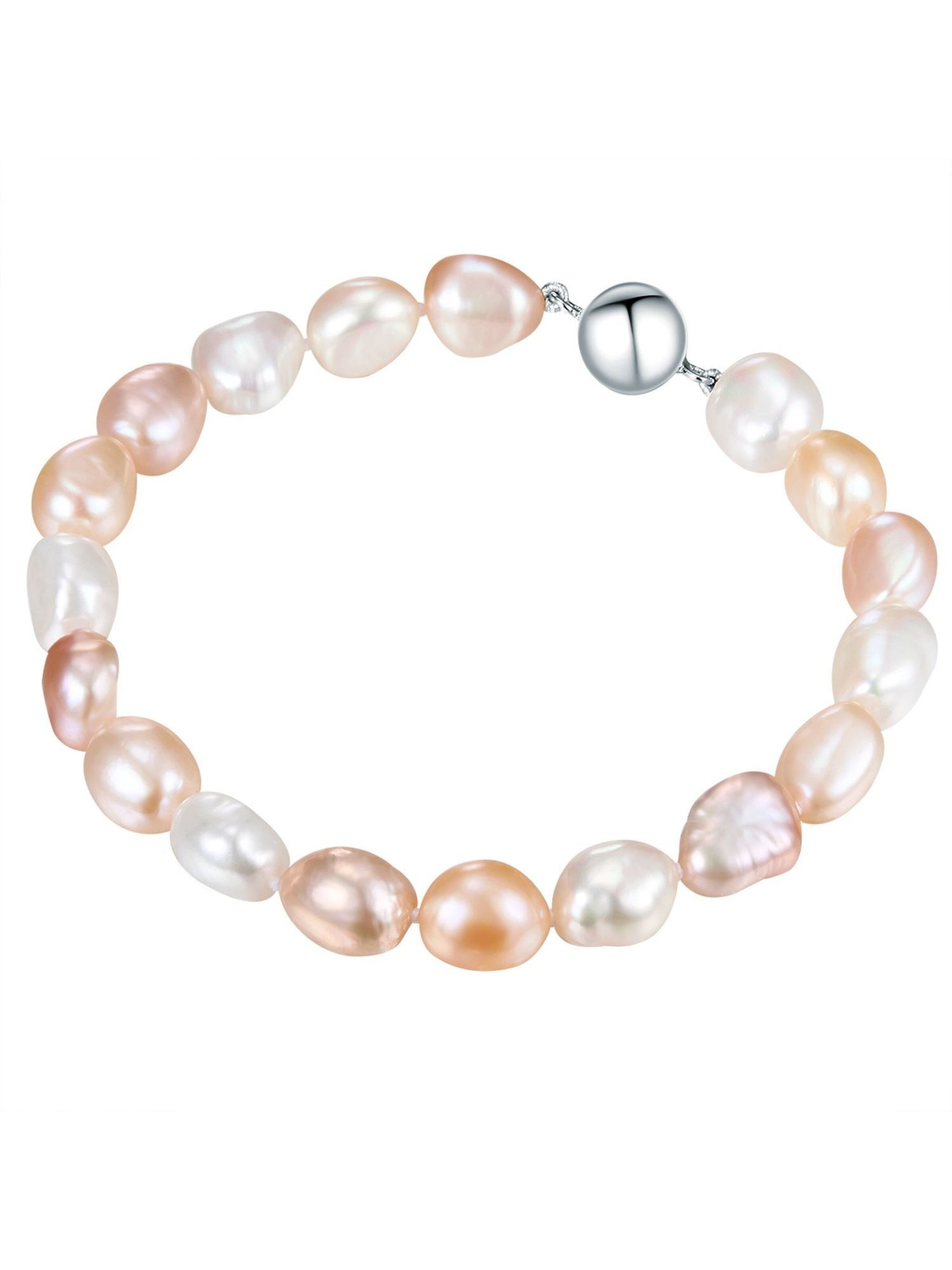 Valero Pearls Armband in flieder / apricot / silber / perlweiß, Produktansicht