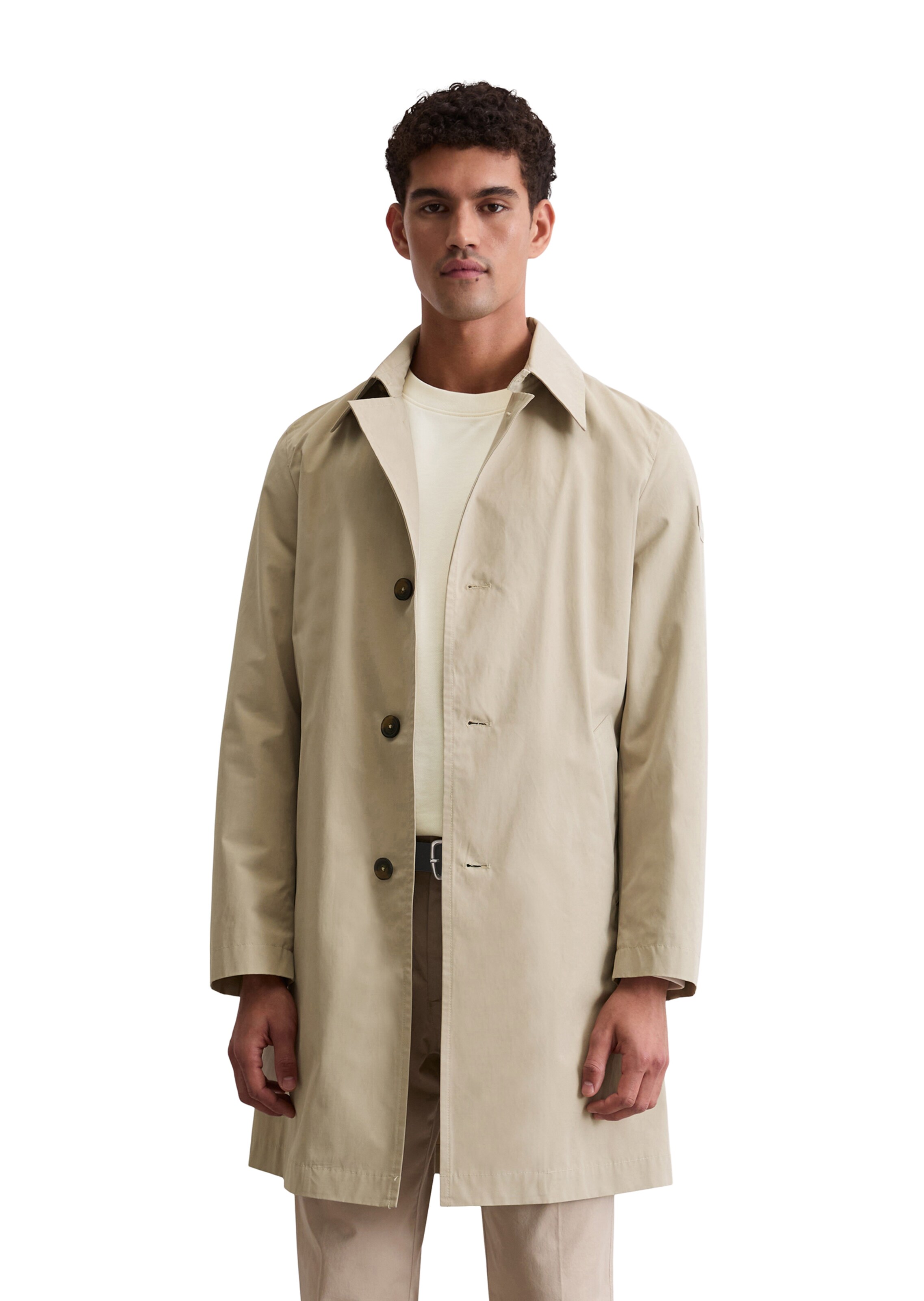 Marc O'Polo Between-Seasons Coat in Beige: front