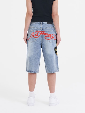 Ed Hardy Loosefit Shorts 'Panther Crawl' in Blau