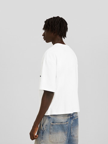 T-Shirt Bershka en blanc