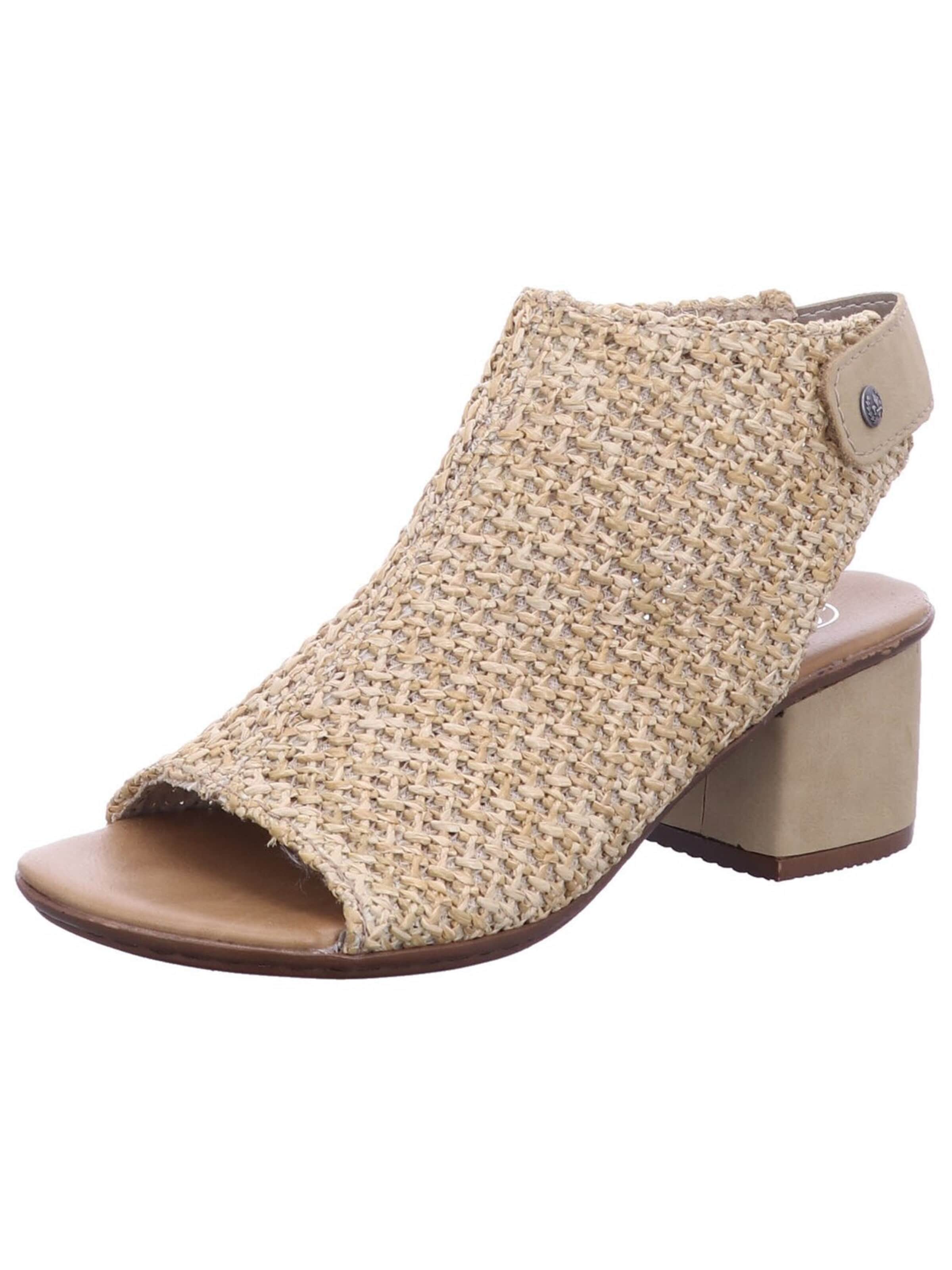 Sandales à lanières 'Pantolette Damen 64670 60 Textil in beige' Rieker en beige : devant