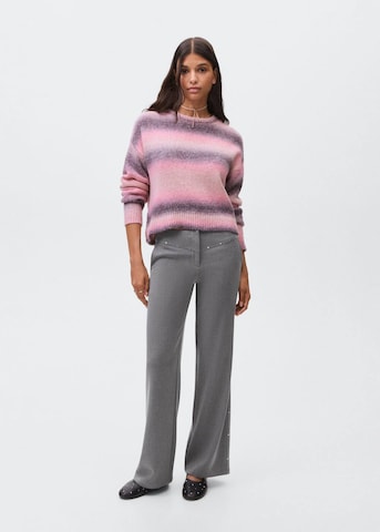 MANGO TEEN Wide leg Pants 'Leti' in Grey