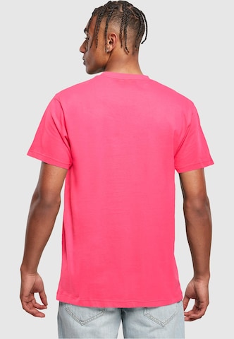 Merchcode T-Shirt 'Never On Time' in Pink