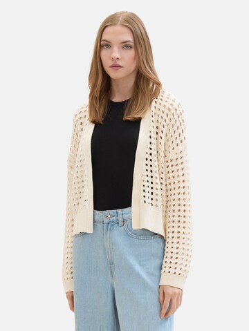 TOM TAILOR DENIM Strickjacke in Beige