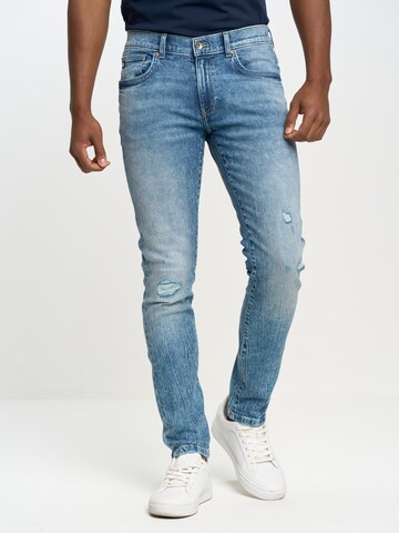 BIG STAR Skinny Jeans 'Owen' in Blauw: voorkant