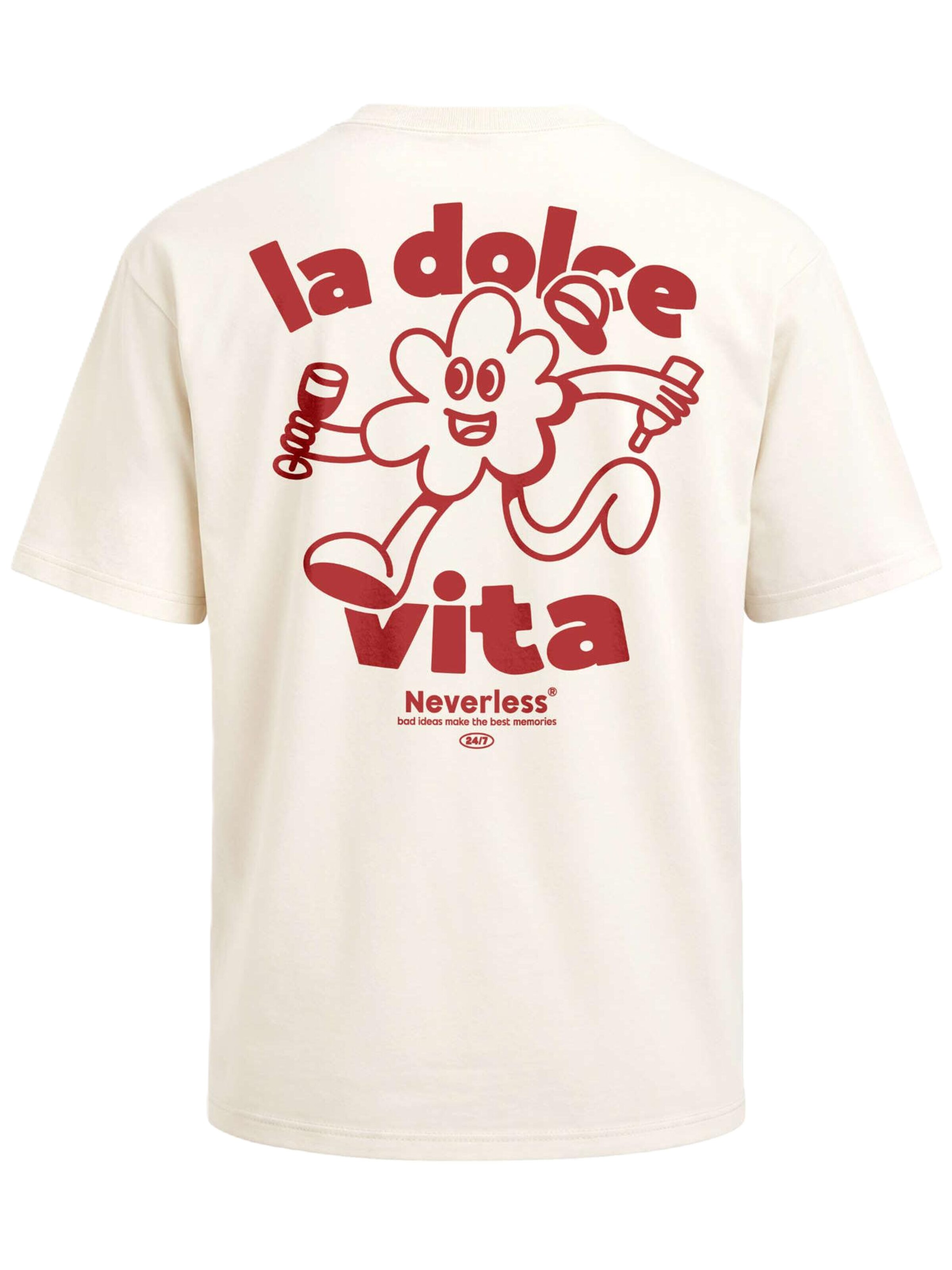 Neverless Shirt 'La dolce Vita' in Beige